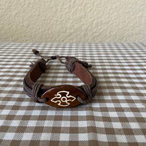 Brown Leather Tribal Rope Bracelets Adjustable Bohemian Boho Wristbands